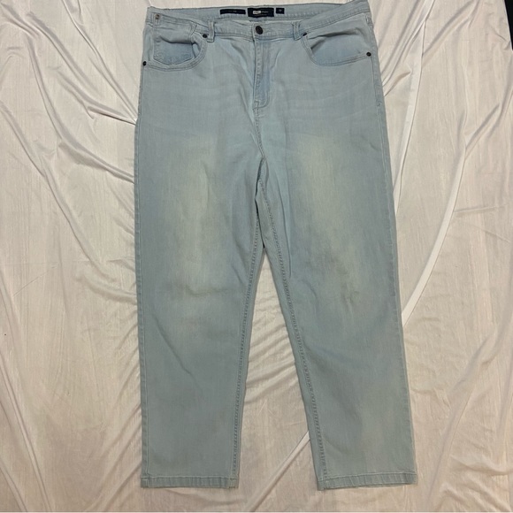 Barbell Apparel Fit Mom Jeans Stretch High Waist Light Washed Blue Size 33 - Picture 4 of 9